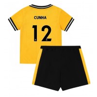 Camiseta Wolves Matheus Cunha #12 Primera Equipación para niños 2023-24 manga corta (+ pantalones cortos)